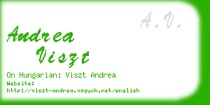 andrea viszt business card